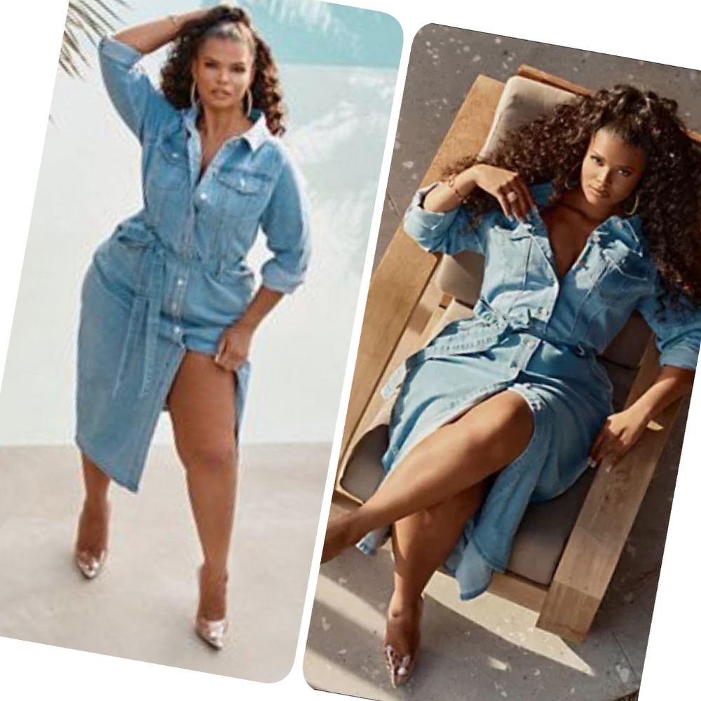 Denim Button Up Maxi Dress